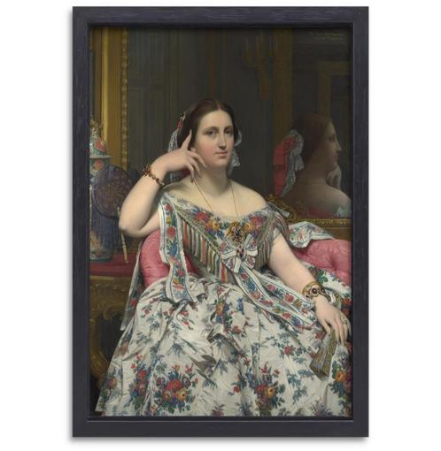 Madame Moitessier - Jean-Auguste-Dominique Ingres toile + b, Maison & Meubles, Accessoires pour la Maison | Décorations murale