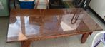 Massief  Eikel  tafel  60 breed en lengte  1,30 .met glazen, Huis en Inrichting, Zetels | Zetels, Ophalen, Zo goed als nieuw