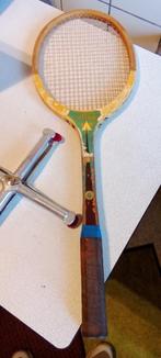 Raquette tennis vintage & presse raquette métal, Sports & Fitness, Enlèvement, Utilisé, Raquette