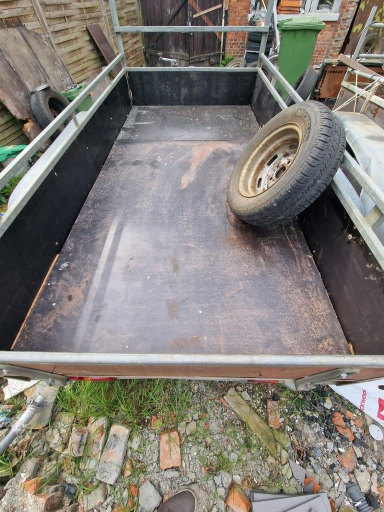 aanhangwagen dubbelas 125x250 GEREMD +papieren, Ophalen