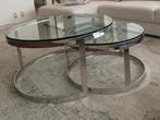 Design uitschuifbare tafel, Huis en Inrichting, Tafels | Salontafels, Ophalen, Zo goed als nieuw, Glas