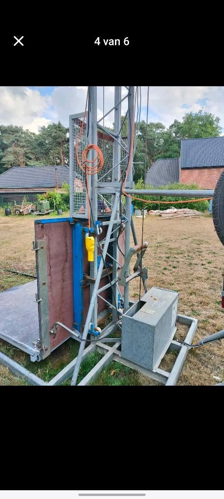 Bouwlift (Warry Whippet 400HCK), Bricolage & Construction, Monte-charges, Utilisé, Ascenseur de chantier, Enlèvement