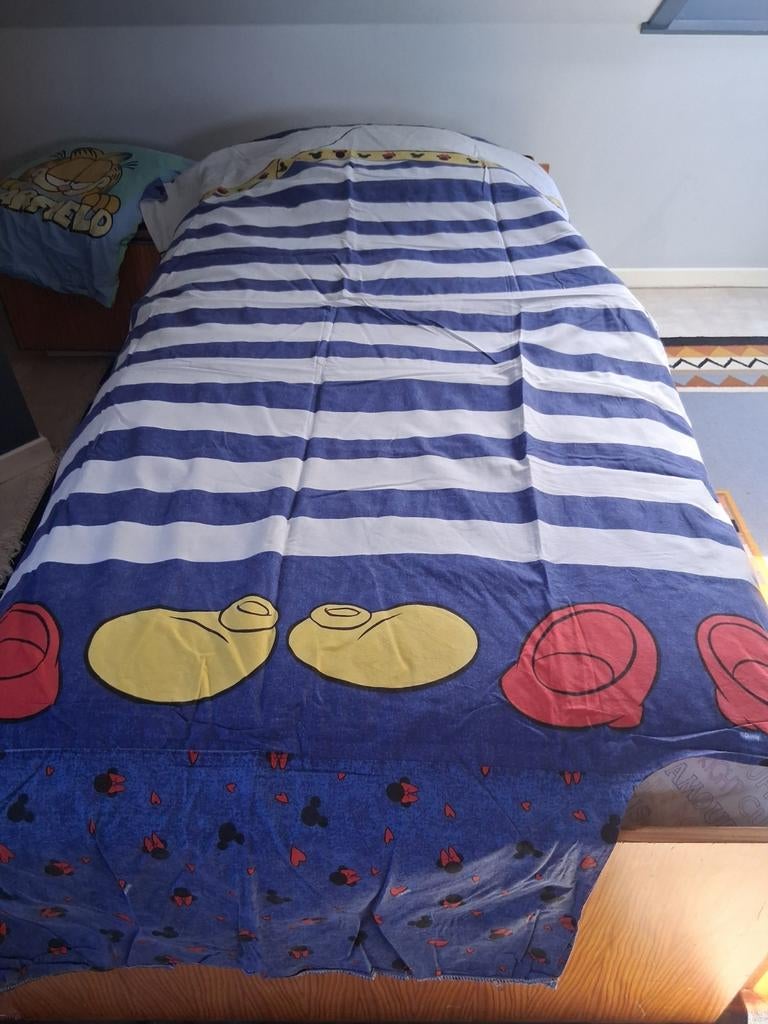 Dekbedovertrek en kussensloop eenpersoonsbed Minnie en Micke, Ophalen of Verzenden