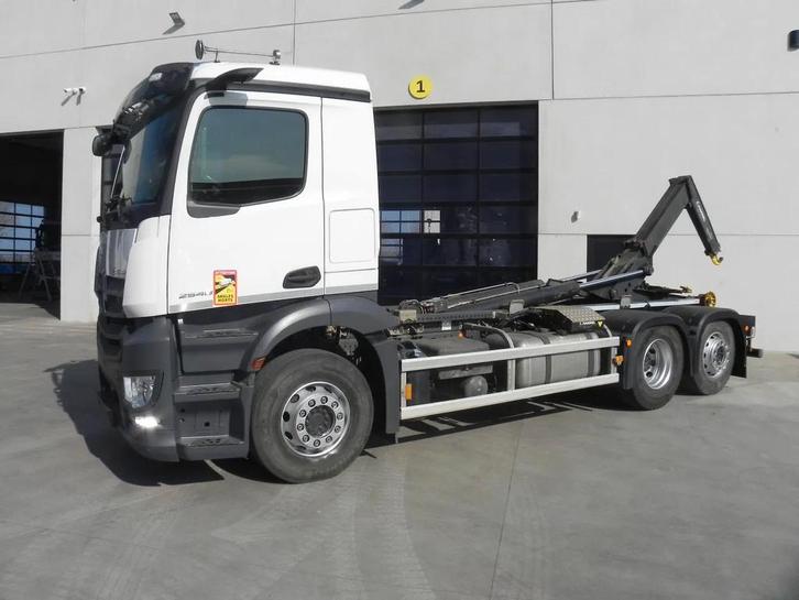 Mercedes-Benz Actros 2548 6X2 Containersysteem met naloopstu, Autos, Camions, Achat, Mercedes-Benz, Diesel, Euro 6, Automatique