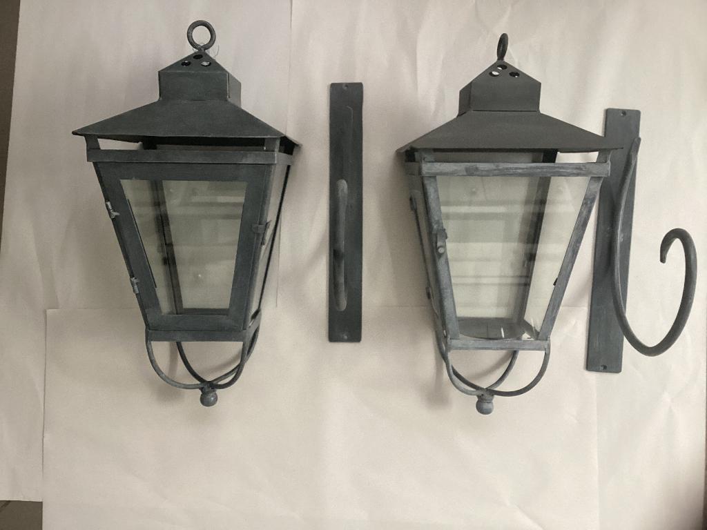 Lampes extérieures en zinc, Enlèvement, Comme neuf, Zinc, Suspension