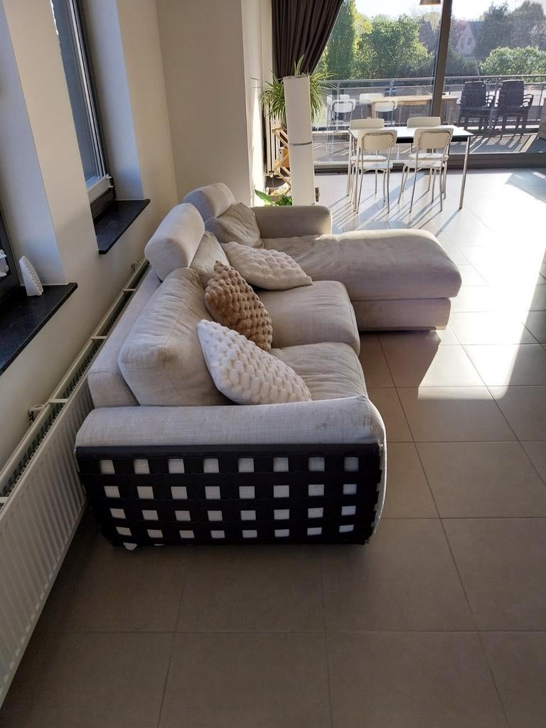 Zetel 4 zit., Enlèvement, Autres dimensions, Crème, 140 cm