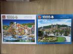 2 mooie volledige King puzzels van 1000 stukjes, zgan, Ophalen, 500 t/m 1500 stukjes, Zo goed als nieuw, Legpuzzel