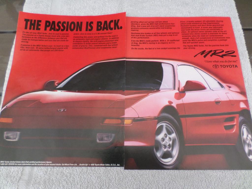 Toyota MR2 Advertentie, Boeken, Auto's | Folders en Tijdschriften, Toyota, Ophalen of Verzenden