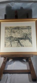 professionele ingelijste potloodtekening, Antiquités & Art, Art | Dessins & Photographie, Enlèvement ou Envoi