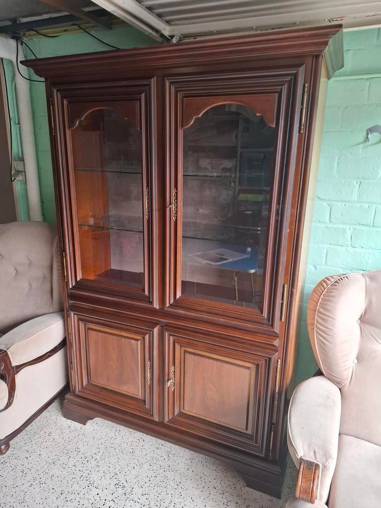 Antiek houten (notelaar) kast, Huis en Inrichting, Ophalen, Zo goed als nieuw, Overige houtsoorten, 150 tot 200 cm