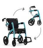 Rollz Motion rollator rolstoel blauw, Ophalen of Verzenden, Inklapbaar, Zo goed als nieuw, Duwrolstoel