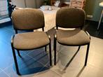 2 stapelbare stoelen voor kantoor, Tissus, Gris, Comme neuf, Deux