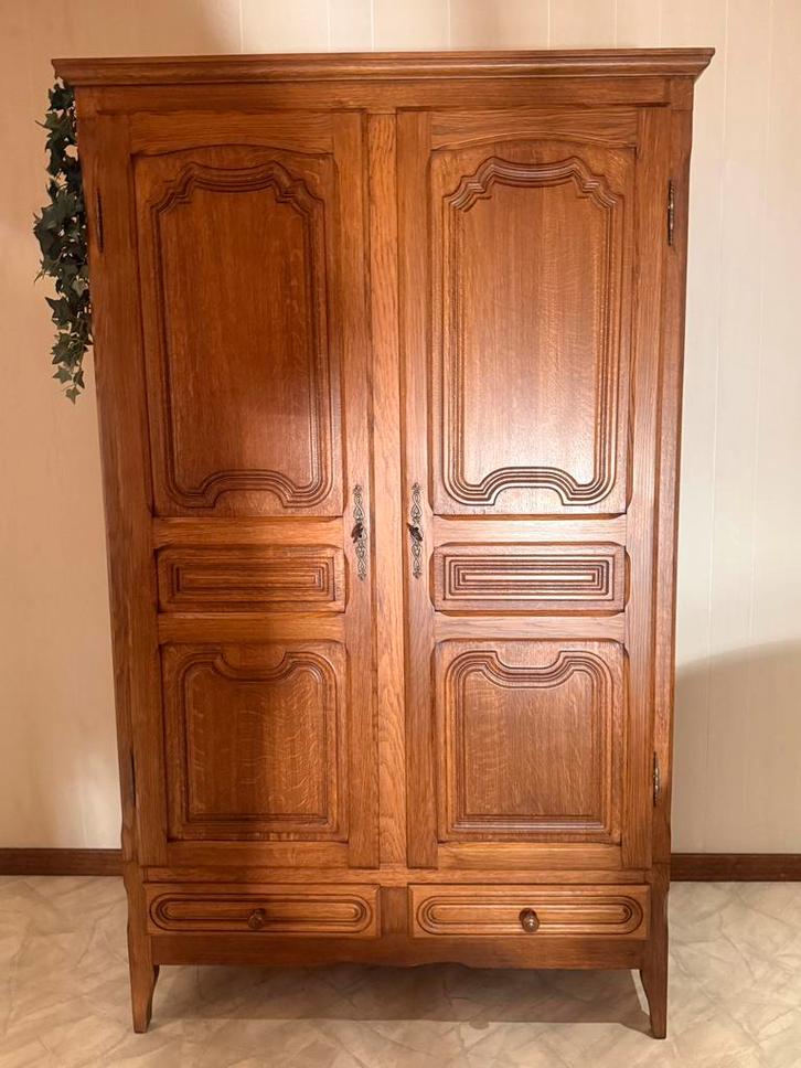 Karaktervolle kast en bed  90/200 in Louis XV-stijl., Huis en Inrichting, Slaapkamer | Bedden, Ophalen