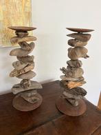 Kandelaars uit drijfhout, Ophalen