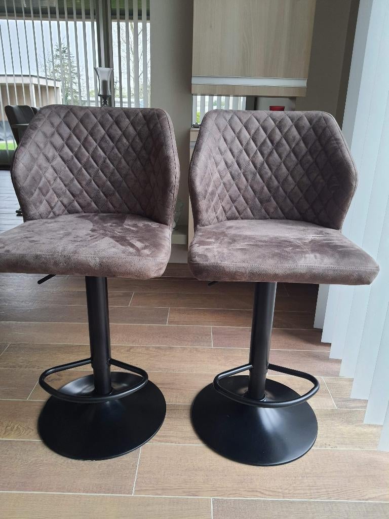 2 knappe barkrukken, Enlèvement, Comme neuf, Avec repose-pieds