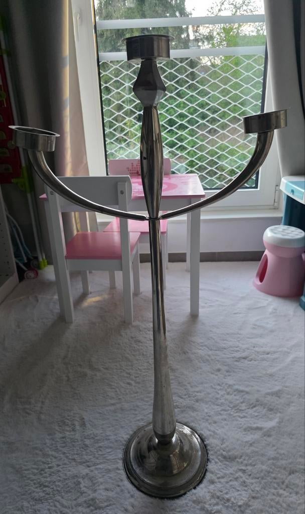 Antieke kaarshouder, Antiek en Kunst, Antiek | Kandelaars, Ophalen of Verzenden