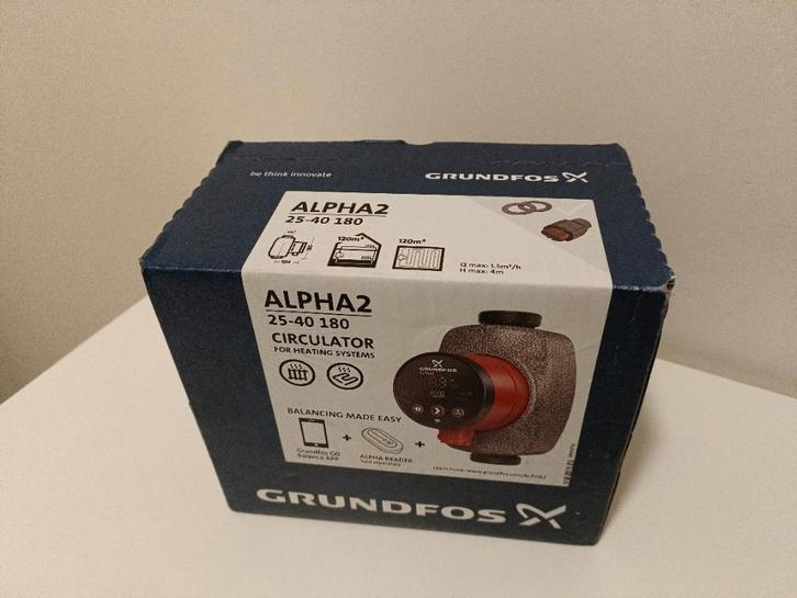 Grundfos Circulatiepomp ALPHA 2 25-40 180, Bricolage & Construction, Chauffage & Radiateurs, Neuf, Enlèvement
