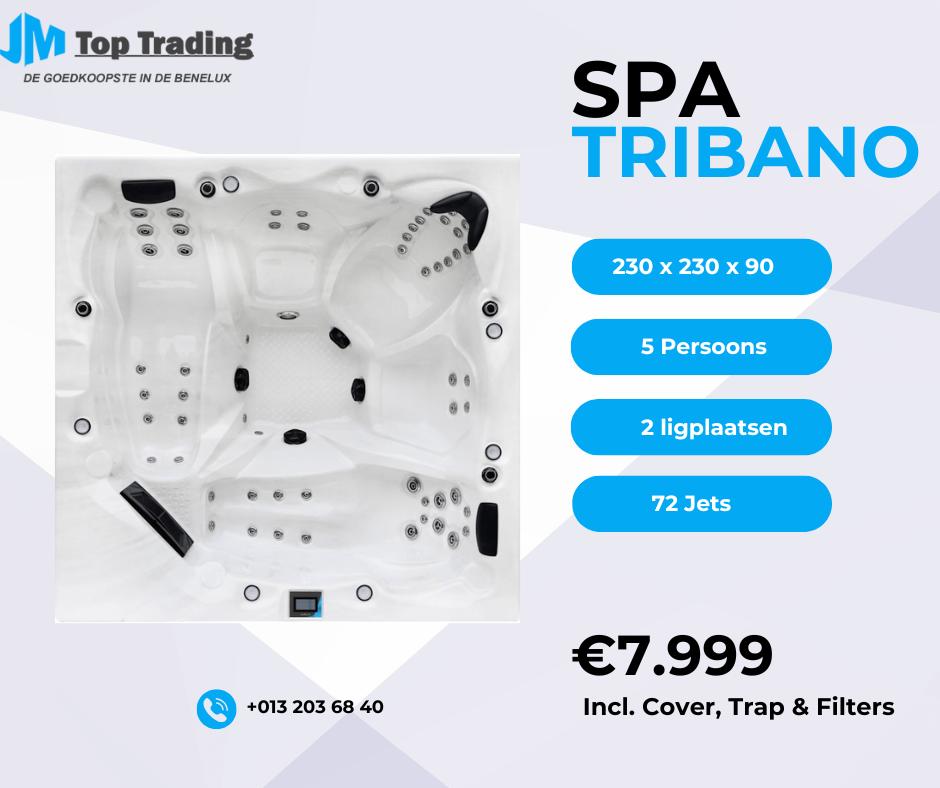 Jacuzzi Tribano (Balboa) 5 persoons - 230x230cm - 72 jets, Jardin & Terrasse, Accessoires de piscine, Neuf, Filtre, Enlèvement