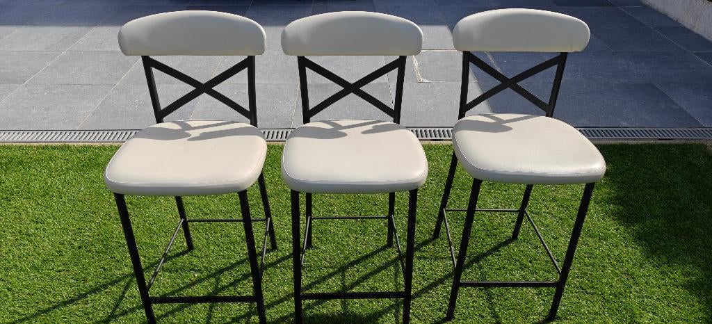 Barkruk 3 Stuks, Huis en Inrichting, Ophalen, Kunststof, Zo goed als nieuw, 90 cm of meer