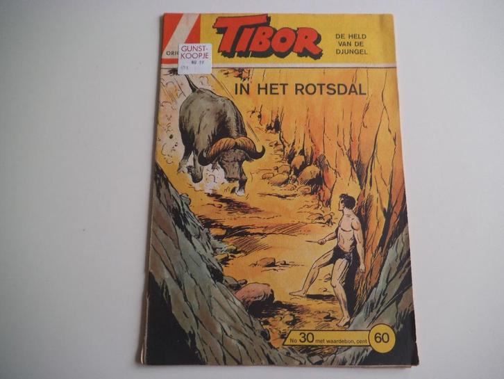 Tibor nr 30 In het rotsdal   1954, Boeken, Stripverhalen, Gelezen, Eén stripboek, Ophalen of Verzenden