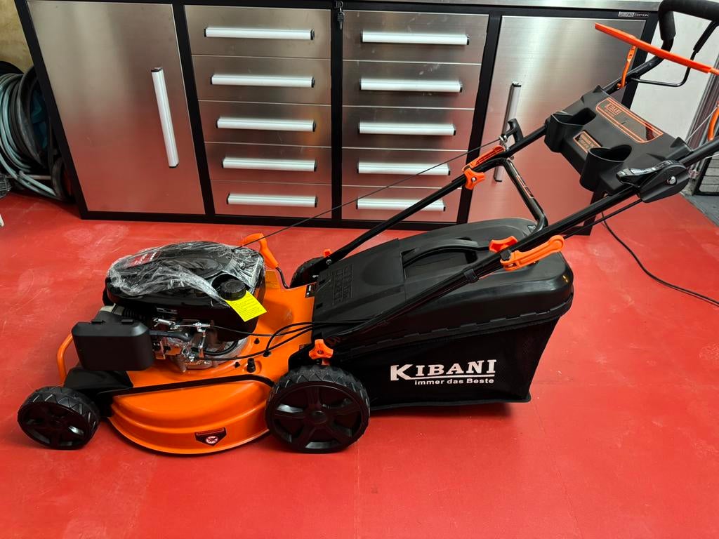 Kibani grasmaaier 196cc - 4.7pk, Jardin & Terrasse, Tondeuses à gazon, Neuf, Tondeuses à gazon à essence, 50 cm ou plus, Fonction de mulching