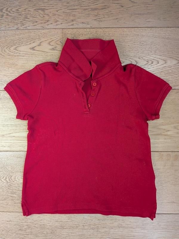 t-shirt polo rouge garçon - taille 128 (8 ans), Enlèvement, Utilisé, Garçon