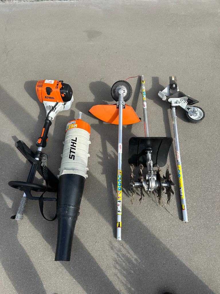Stihl combimotor met toebehoren, Ophalen, Zo goed als nieuw