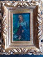 Pendanten  Zittende Vrouw   Gesigneerd, Envoi