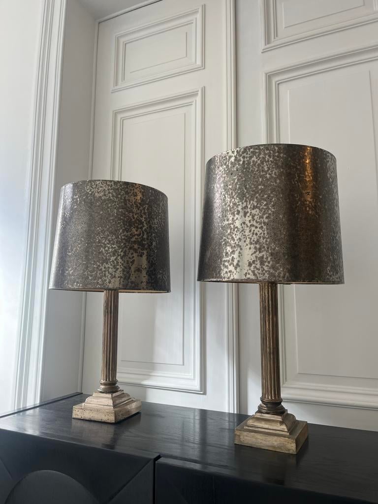 2 imposante antieke lampen, Antiek en Kunst, Antiek | Verlichting, Ophalen of Verzenden