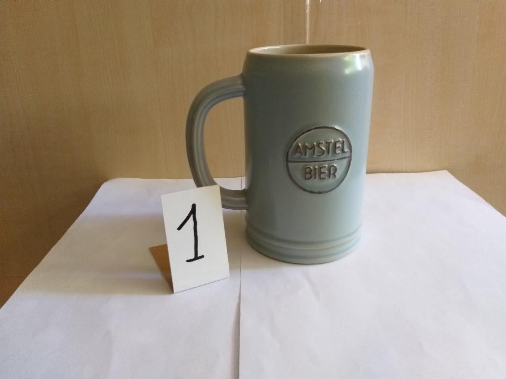 Chopes (5 pour 6 euros), Collections, Marques de bière, Enlèvement ou Envoi, Chope(s), Amstel