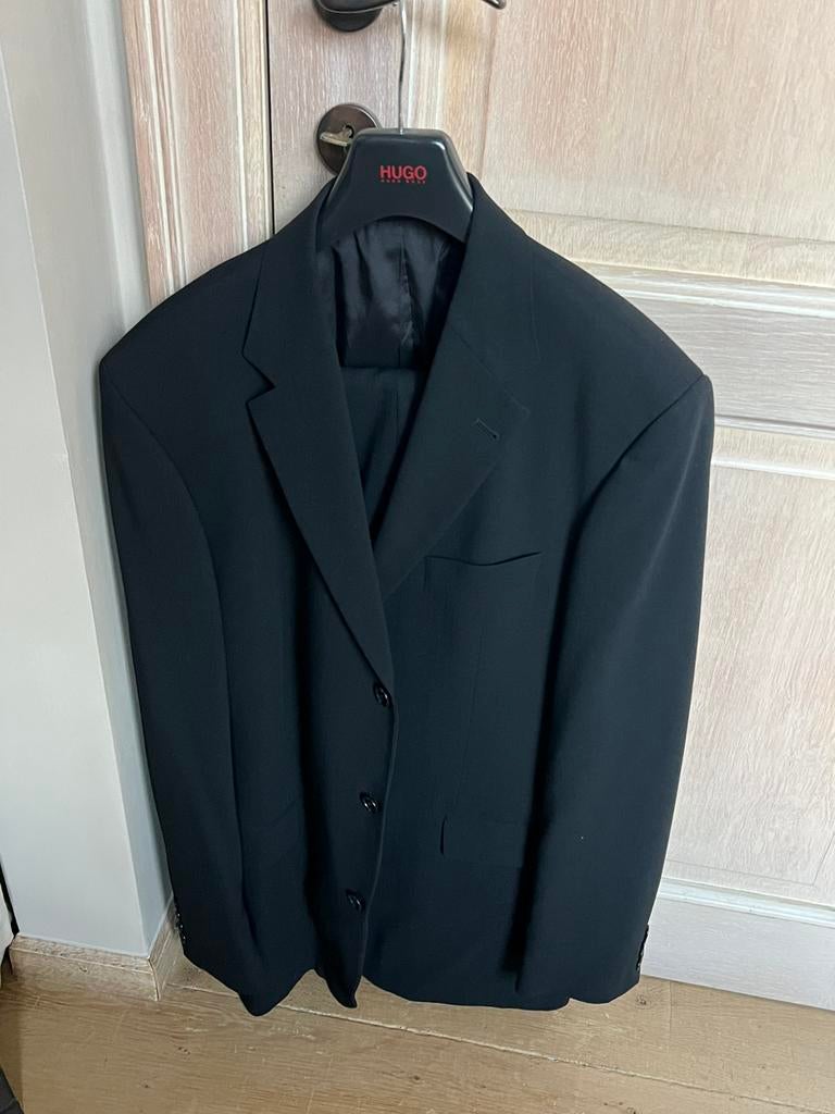 Zwart kostuum Hugo Boss maat Large, Ophalen, Zo goed als nieuw, Maat 52/54 (L), Zwart