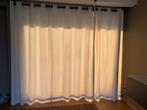 2 x Gordijn wit met ringen, 200 cm ou plus, Enlèvement ou Envoi, Comme neuf, 200 cm ou plus