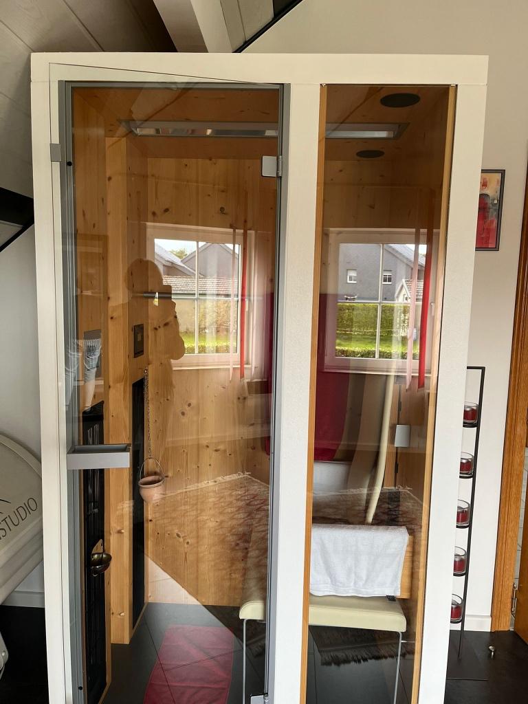 Cabine infrarouge Physiotherm – 1 personne – excellent état, Sports & Fitness, Sauna, Enlèvement, Comme neuf, Infrarouge, Sauna complet