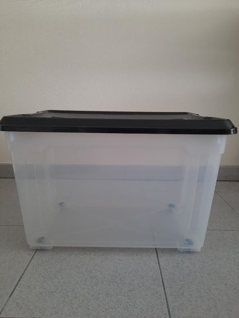 2 x Kis Moover opbergbox met wielen - 60 liter, Ophalen, Zwart, Kunststof