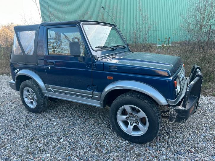 Suzuki Samouraï 1.9 Diesel, Autos, Suzuki, Particulier, Samurai, Diesel, Cabriolet, 3 portes, Boîte manuelle, Bleu, Gris, Cuir et Tissu