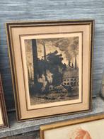 Gravure les hauts fourneaux signe pierre paulus, Antiquités & Art, Enlèvement ou Envoi