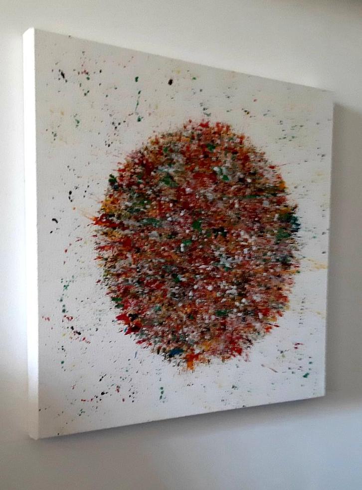 Schilderij: "GLOW"., Antiek en Kunst, Kunst | Schilderijen | Modern, Ophalen of Verzenden