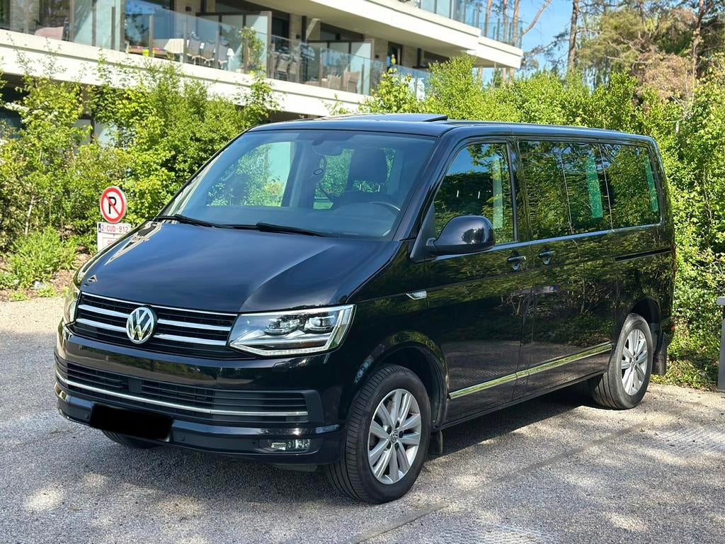 Volkswagen Caravelle 2.0 Diesel Euro 6b Automaat Highline, Auto's, Zwart, Leder, Diesel, 5 deurs