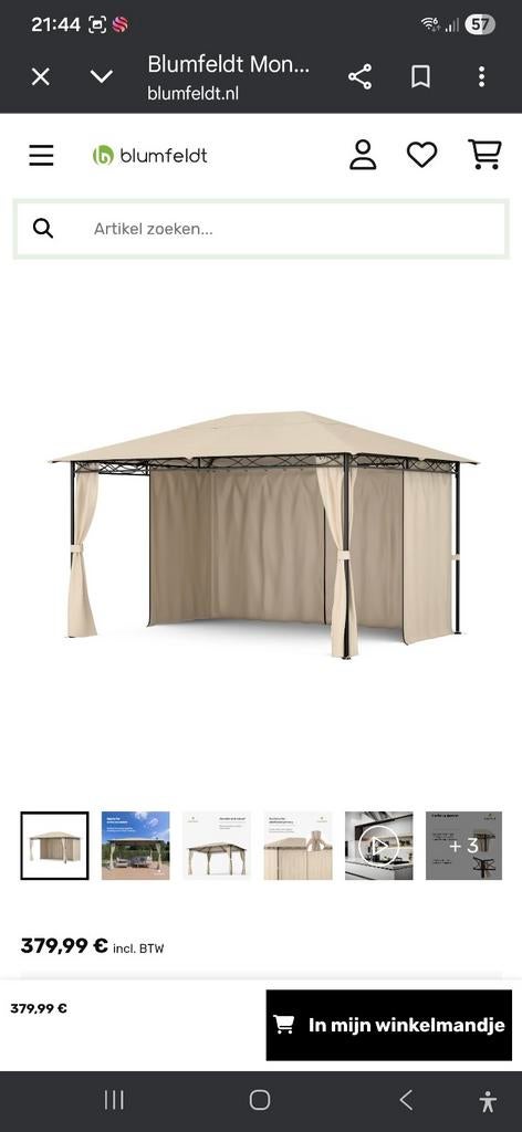 Pergola 4x3m Nieuw, Ophalen