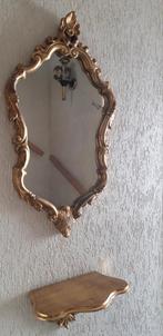 Barok spiegel & banketje, verguld, Ophalen