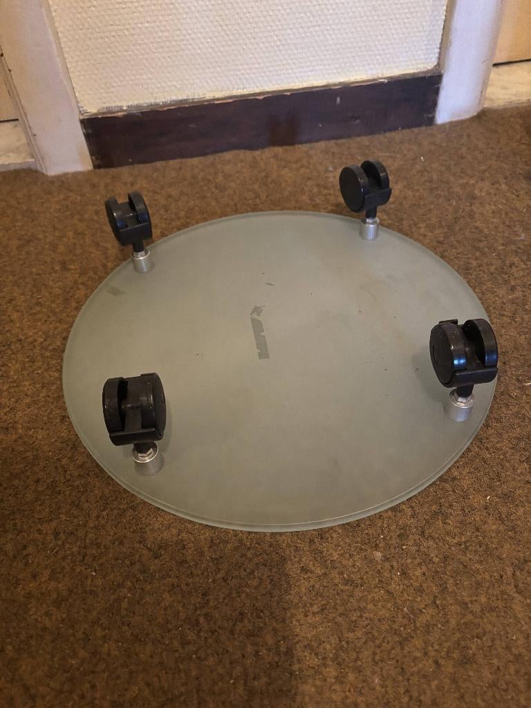 glazen bloempot staander op wieltjes, Tuin en Terras, Ophalen