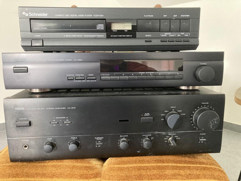 Yamaha AX570 et tuner TX 480 L et lecteur CD Schneider, TV, Hi-fi & Vidéo, Amplificateurs & Ampli-syntoniseurs, Utilisé, Yamaha