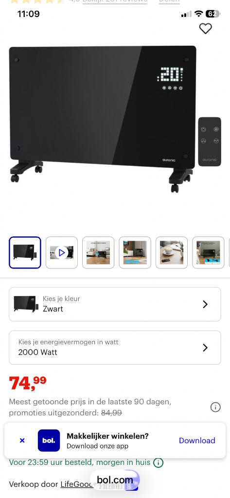 Verwarming, Ophalen, Zo goed als nieuw