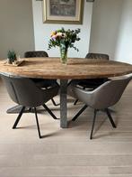 Tafel in teak-hout ovaal, Enlèvement, Comme neuf, Ovale