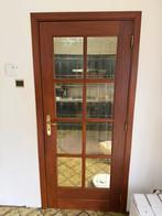 Porte intérieur vitre avec croisillons en merbau, Enlèvement, Comme neuf