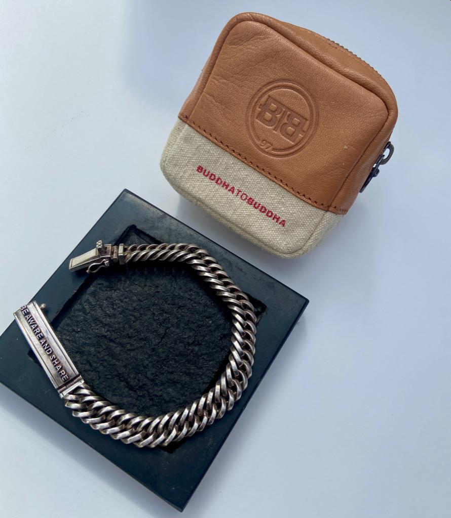 Buddha to Buddha Ben armband 23cm 925 zilver, Ophalen, Zilver