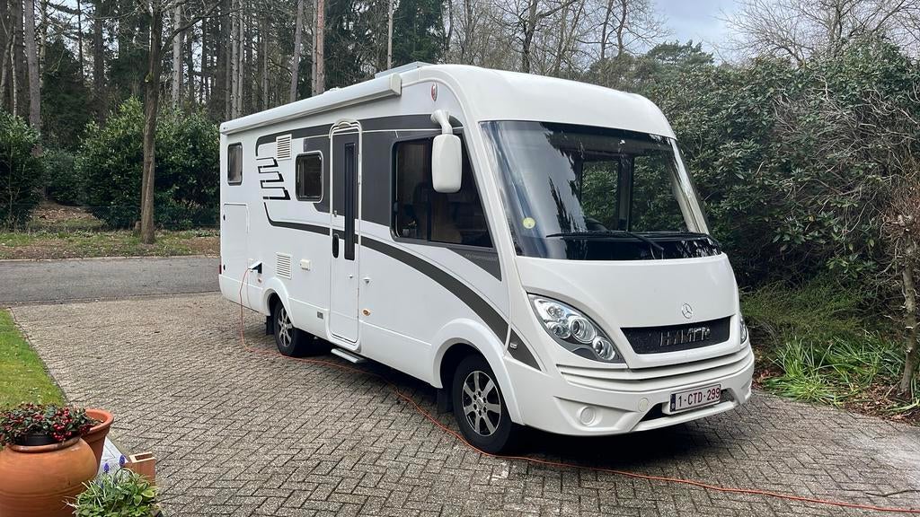 HYMER MLI580 Automaat 163pk 78000km 2017 eerste eigenaar., Jusqu'à 4, 6 à 7 mètres, Toilette à cassette, Marchepied électrique