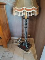 Duo kleine en grote tinnen lamp TIN / PEWTER / VINTAGE, Antiek en Kunst, Ophalen