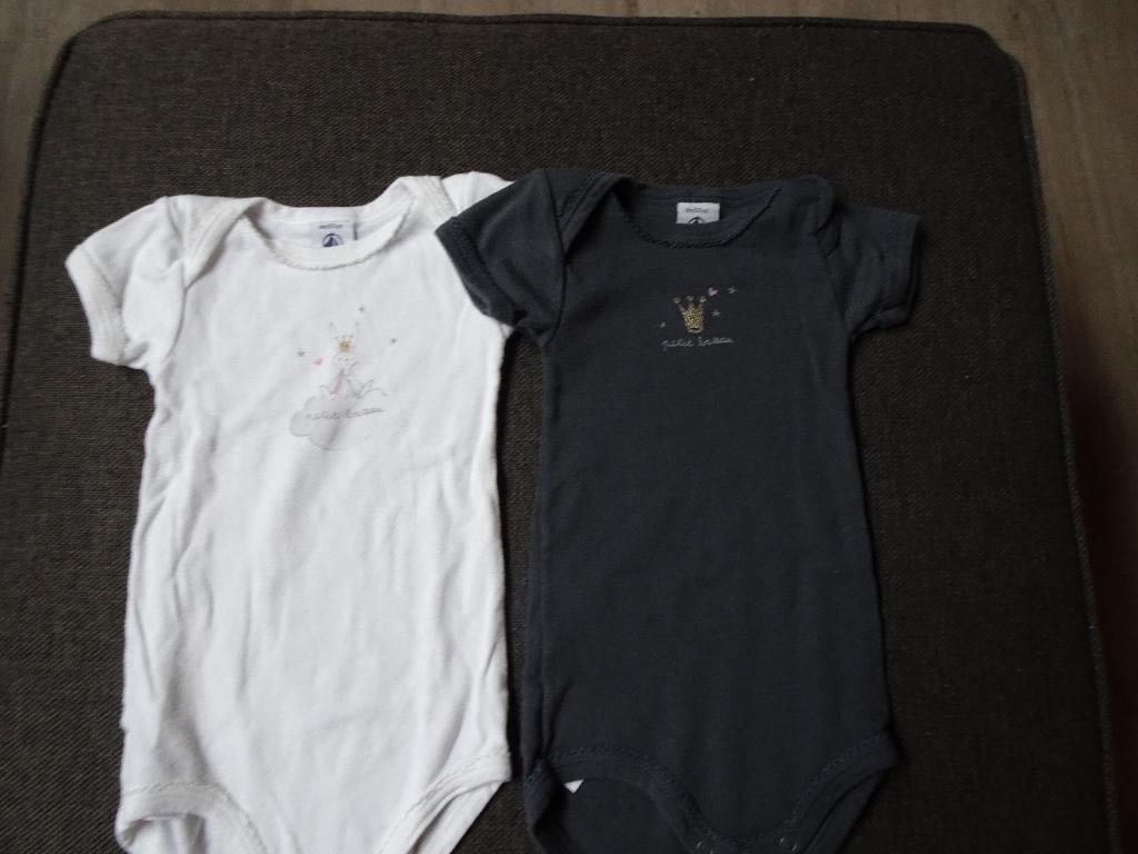2 rompertjes (Petit Bateau) Maat 68, Meisje, Ophalen of Verzenden, Pakje, Petit Bateau