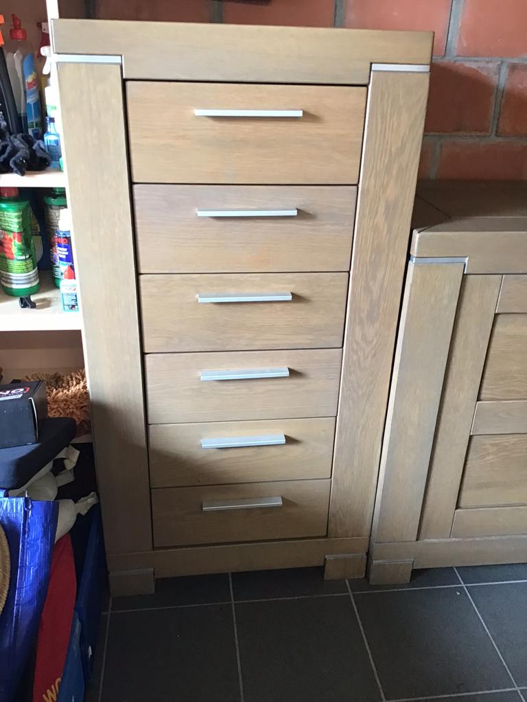 Ladenkast volle Franse Eik, Ophalen, Zo goed als nieuw